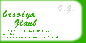 orsolya glaub business card